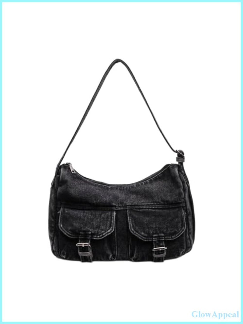 Denim Shoulder Bag Canvas Messenger Bag Retro Tote Crossbody Handbag